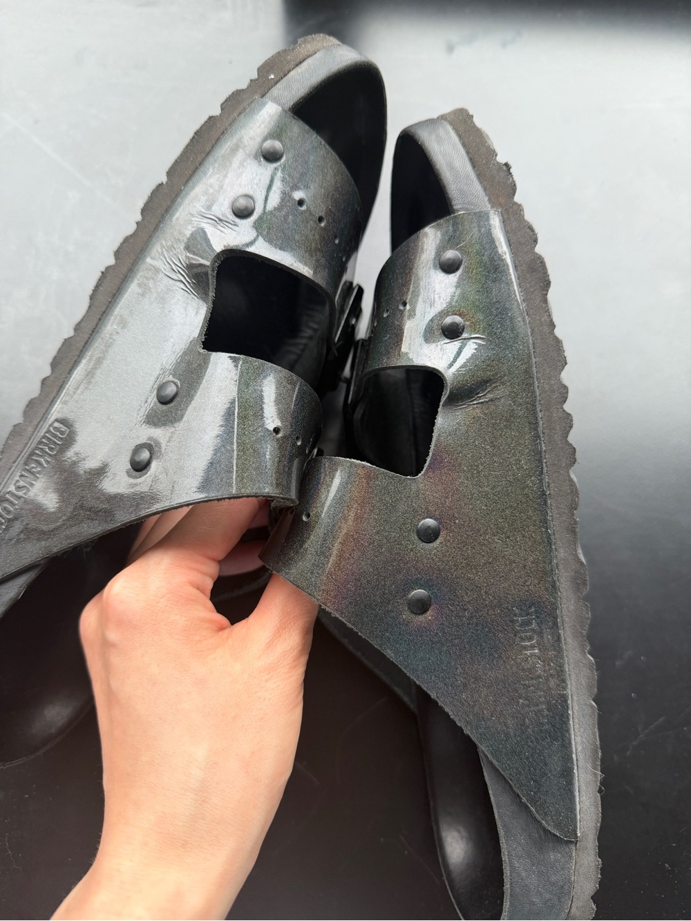 Rick Owens x Birkenstock oil slick Arizona - Picture 2 of 5